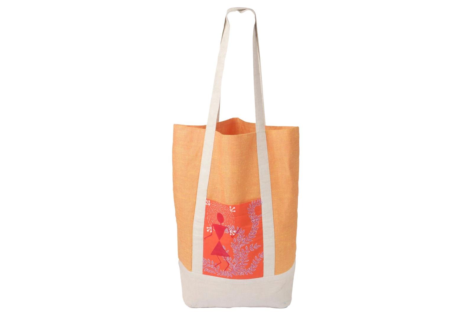 Warli Hand Painted Shopping Bag