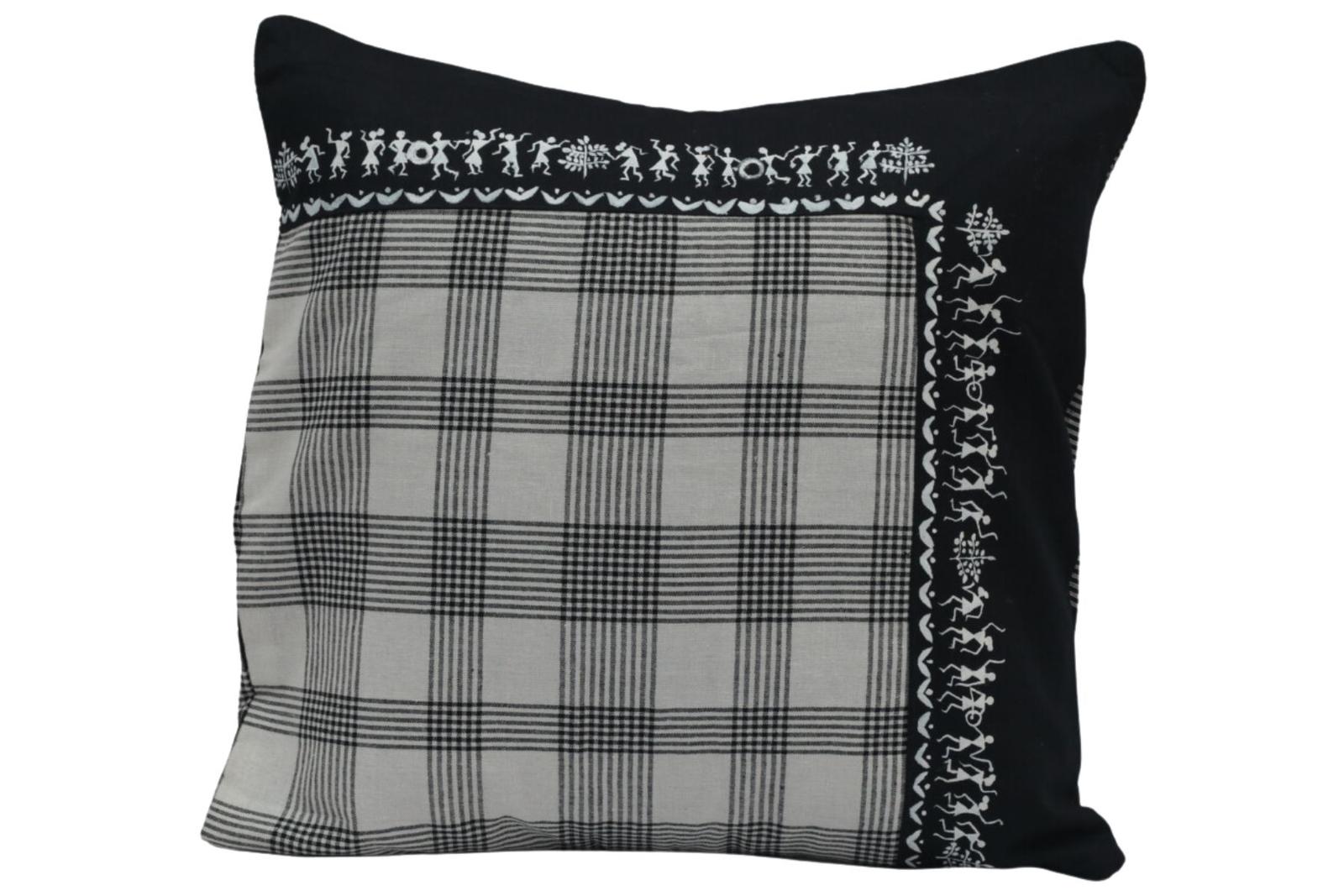 Warli Hand Painted Cushion Cover (Copy)