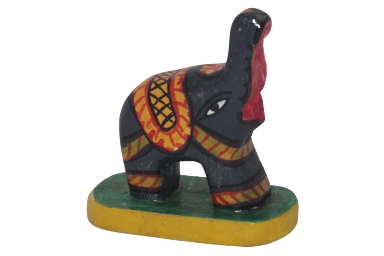 Pattachitra Wooden Hand-Painted Toy (Elephant)