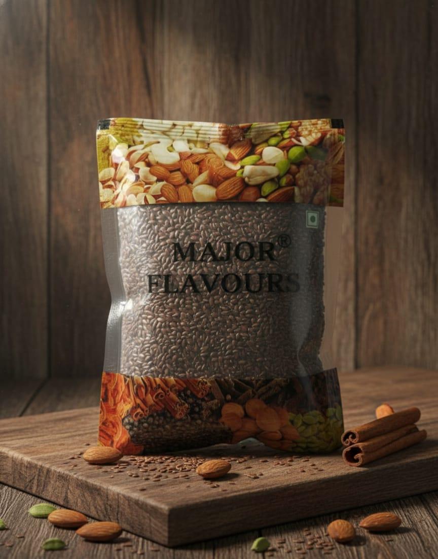 Major Flavour Premium Alsi (Flax Seeds) – 100% Raw & Natural Brown Linseed | Richest Source of Plant-Based Omega-3 & Fiber | Superfood for Heart Health & Weight Management