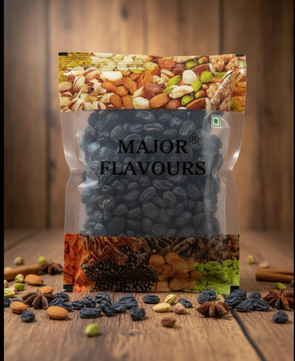 Major Flavour Premium Black Raisins – Kali Kishmish for Glowing Skin & Hair Growth | 100% Natural, Antioxidant Rich & Juicy |  Dried Grapes