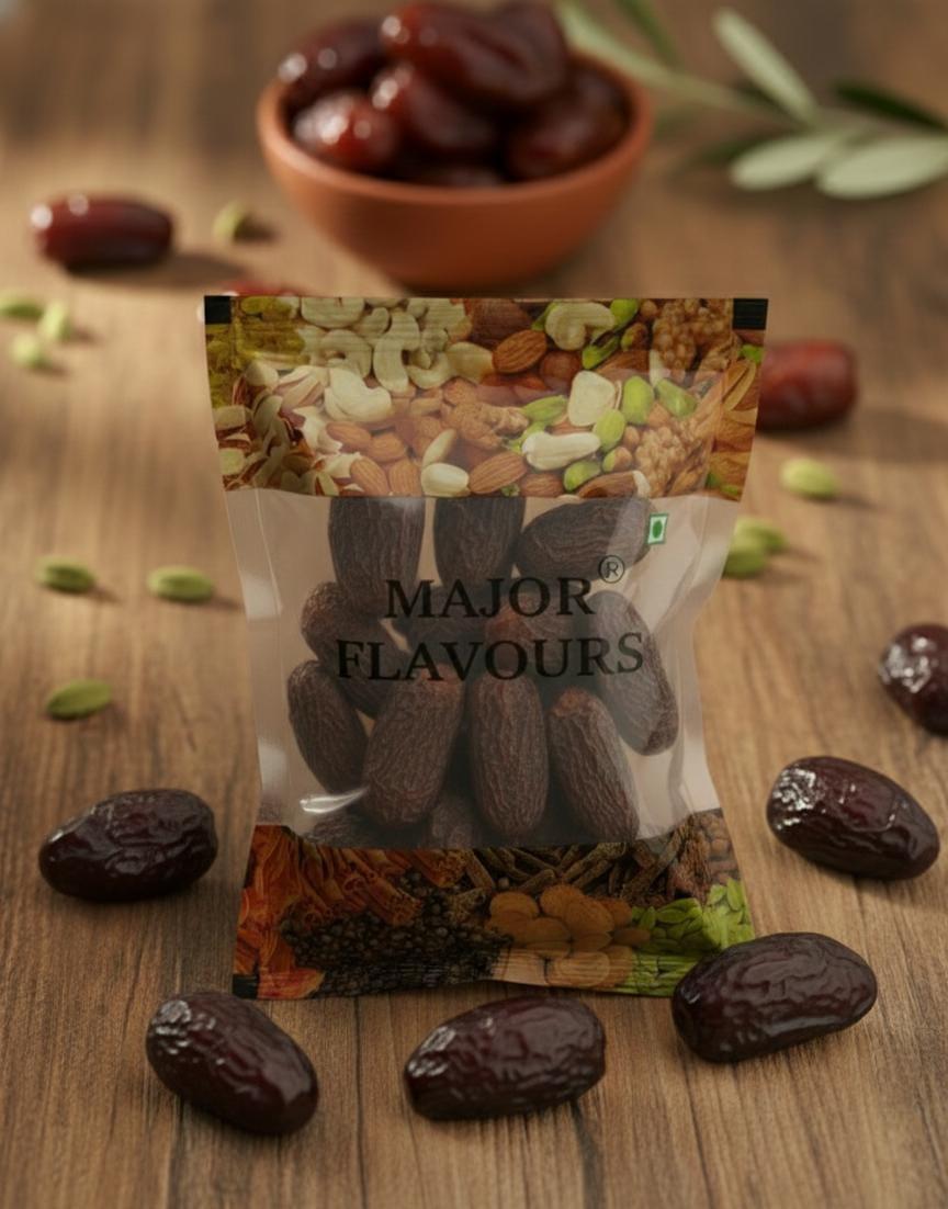 Major Flavour Premium Kala Chuara – Natural Strength & Immunity Booster (Jumbo Dry Dates Black) 