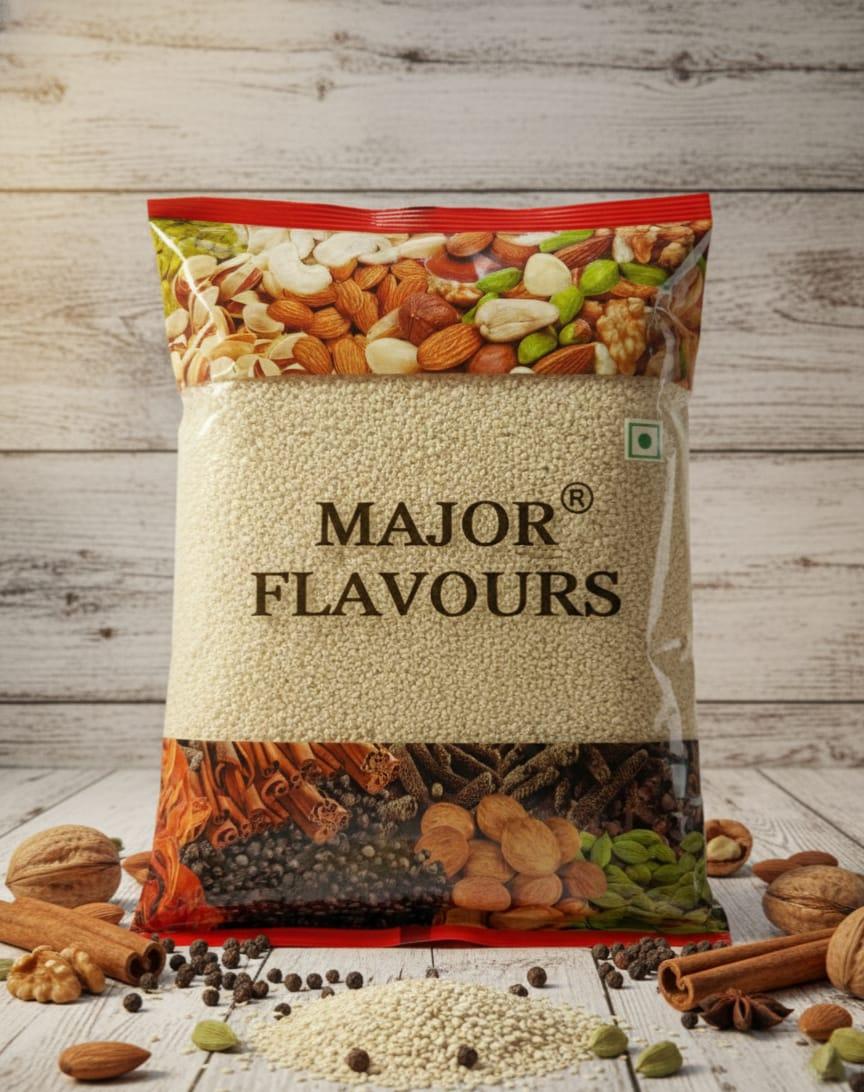 Major Flavour Premium Safed Til | High-Calcium White Sesame Seeds | Natural Zinc & Iron Rich Superfood for Bone Health