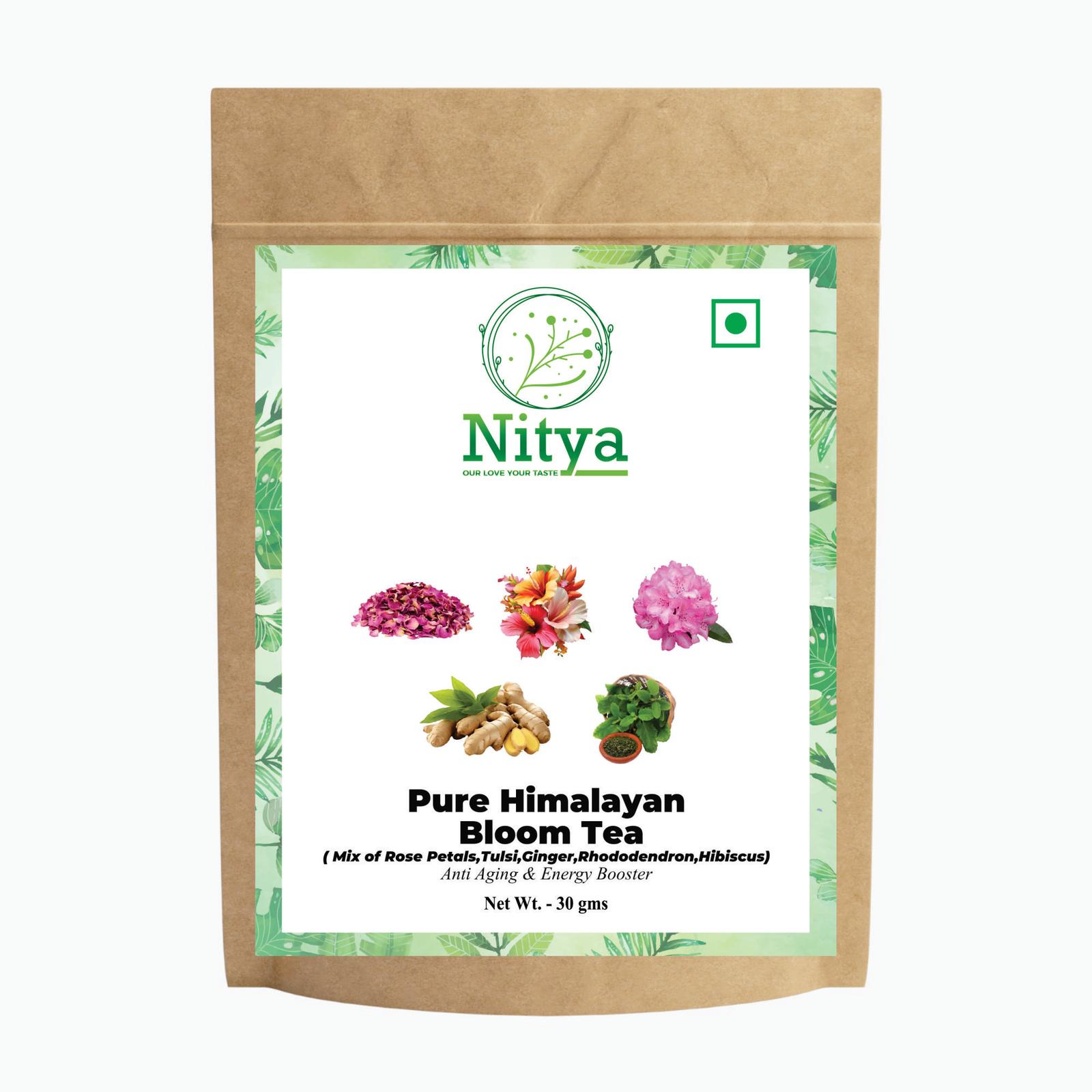 Pure Himalayan Bloom Tea ( Mix of Rose Petals,Tulsi,Ginger,Rhododendron,Hibiscus)
