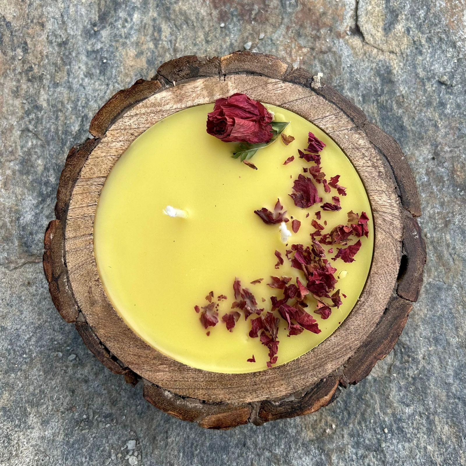 Himalayan Bees Wax Candle - Rose