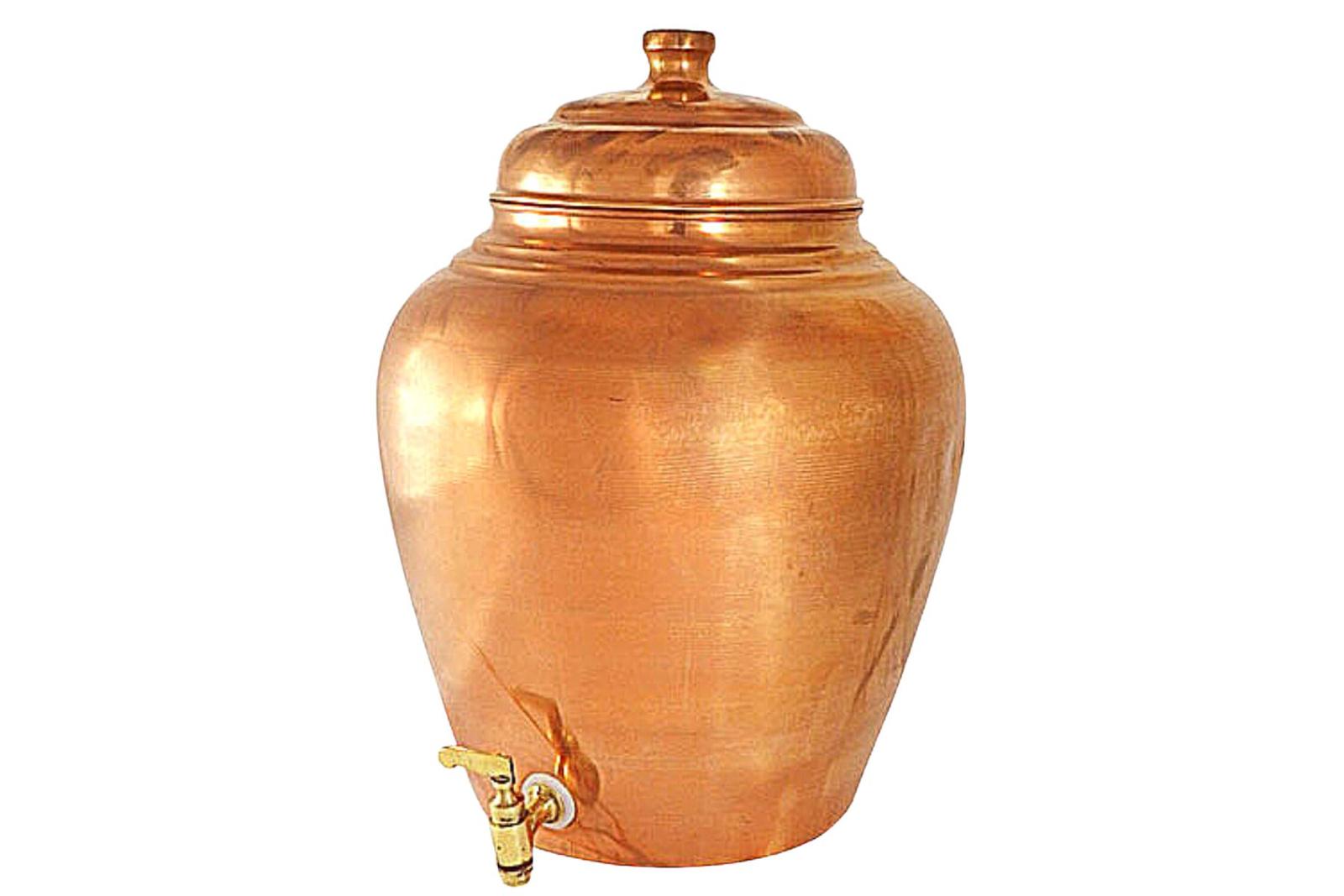 Plain Copper Kulfi Matka 0