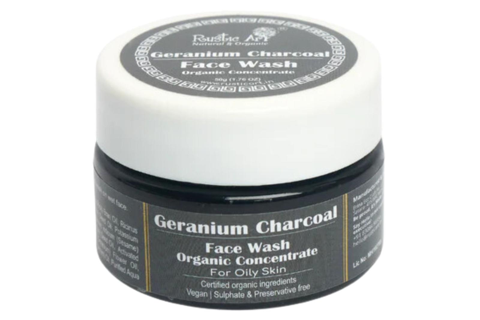 Rustic Art Geranium Charcoal Face Wash Concentrate