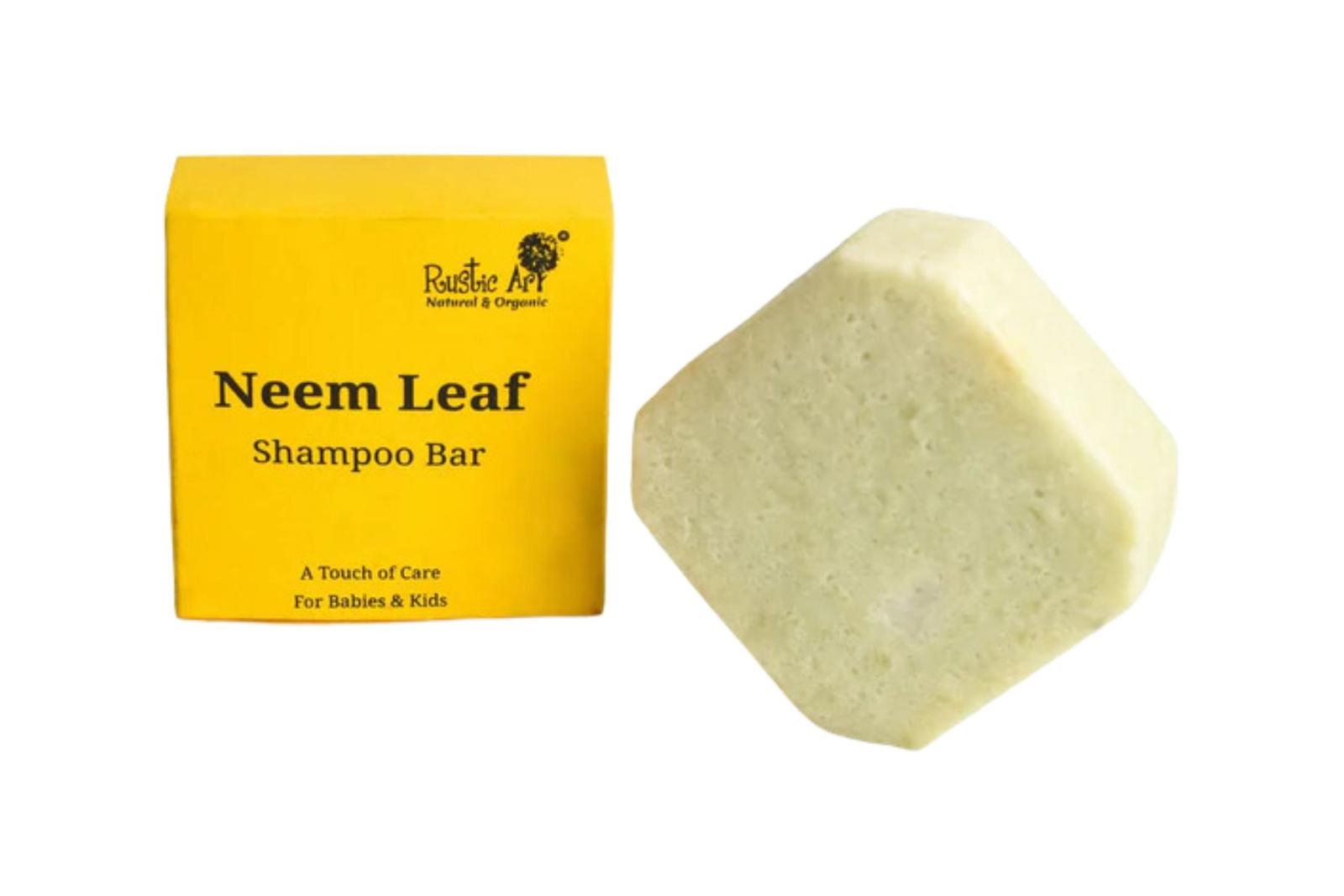 Rustic Art Neem Leaf Hair Cleansing Bar For Babies & Kids (Shampoo Bar)