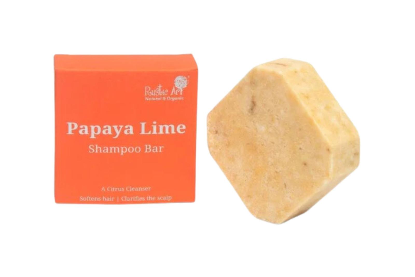 Rustic Art Papaya Lime  Hair Cleansing Bar (Shampoo Bar)