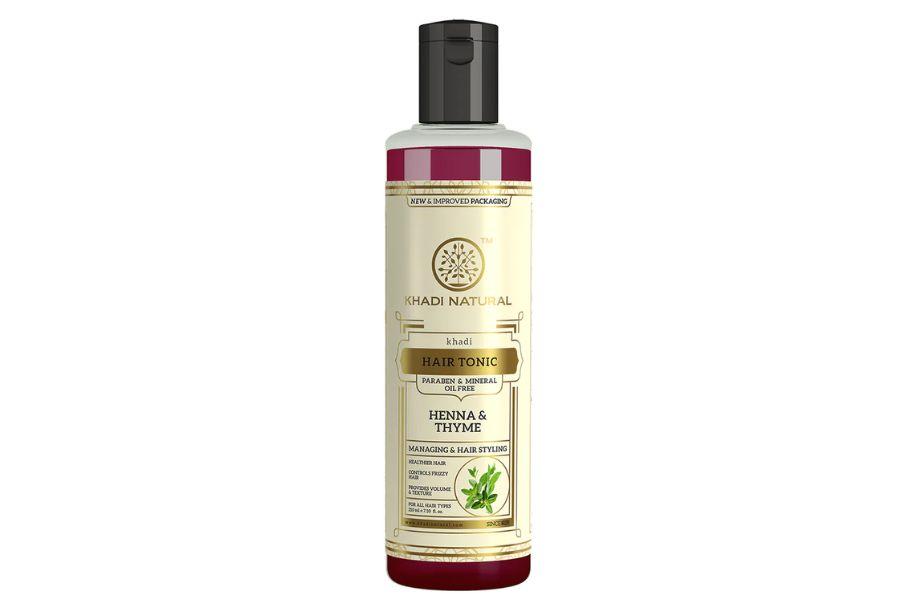 Khadi Natural Henna Thyme Hair Tonic Paraben Free