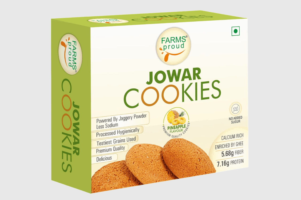 Jowar Pineapple Cookies | Nutritious, Crispy & Flavorful | No Maida, No Preservatives | Jaggery Goodness | 165g