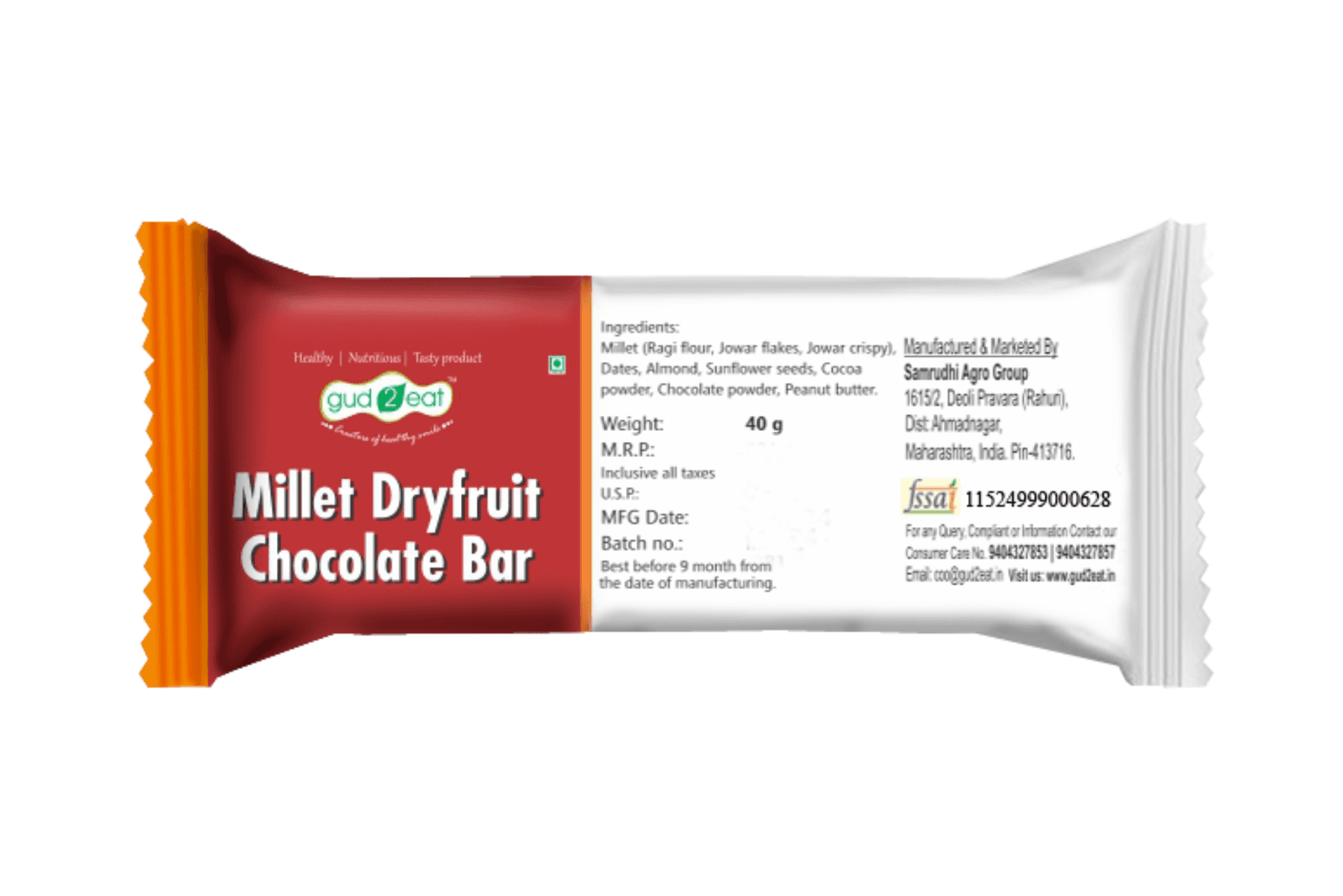 Millet Dryfruit Chocolate Bar