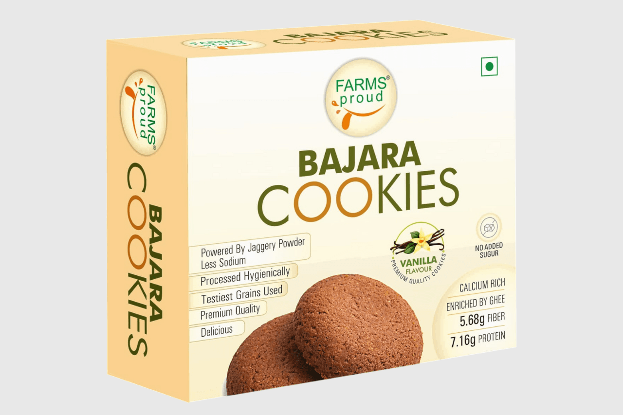 Bajara Vanilla Cookies | Nutritious, Crispy & Flavorful | No Maida, No Preservatives | Jaggery Goodness | 165g