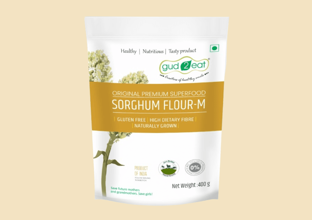 GUD2EAT Sprouted Jowar Flour I Protein rich I Fiber rich I 400g