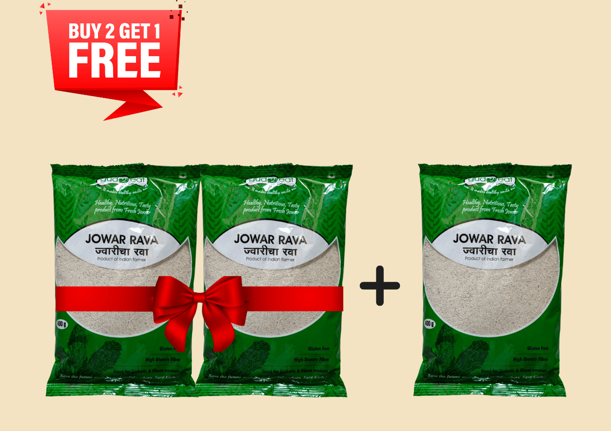Gud2eat JOWAR RAVA (BUY 2 GET 1 FREE)