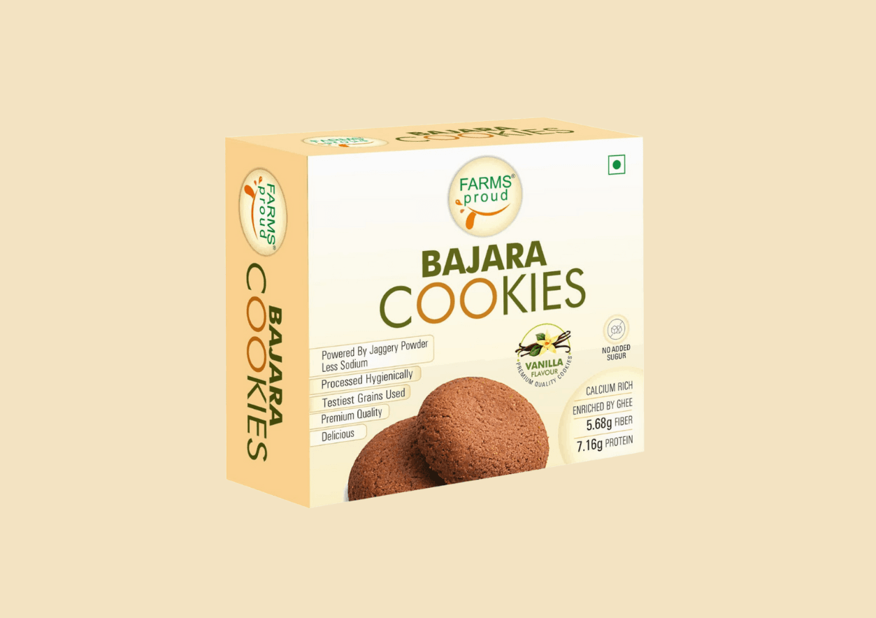 Bajara Vanilla Cookies | Nutritious, Crispy & Flavorful | No Maida, No Preservatives | Jaggery Goodness | 165g