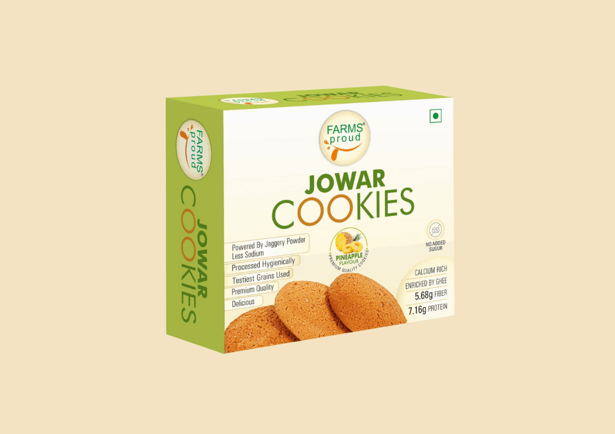 Jowar Pineapple Cookies | Nutritious, Crispy & Flavorful | No Maida, No Preservatives | Jaggery Goodness | 165g