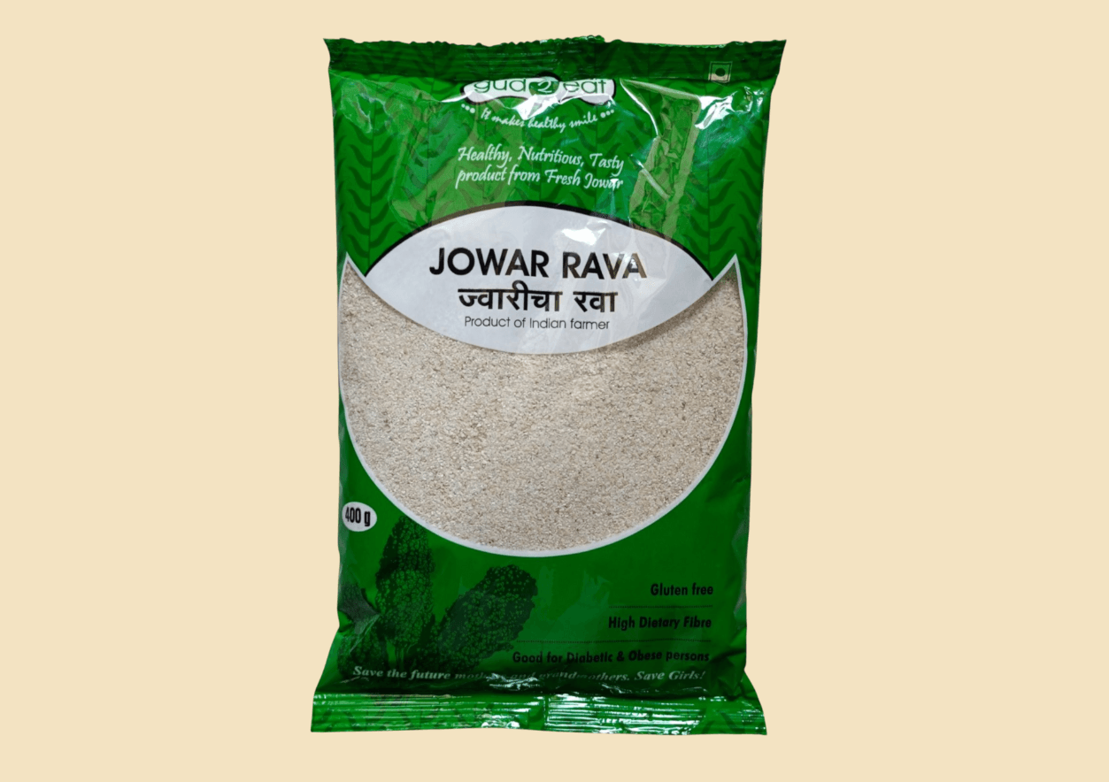Gud2eat Jowar Rava – Wholesome & Gluten-Free | 100% Natural | No Preservatives – 400g
