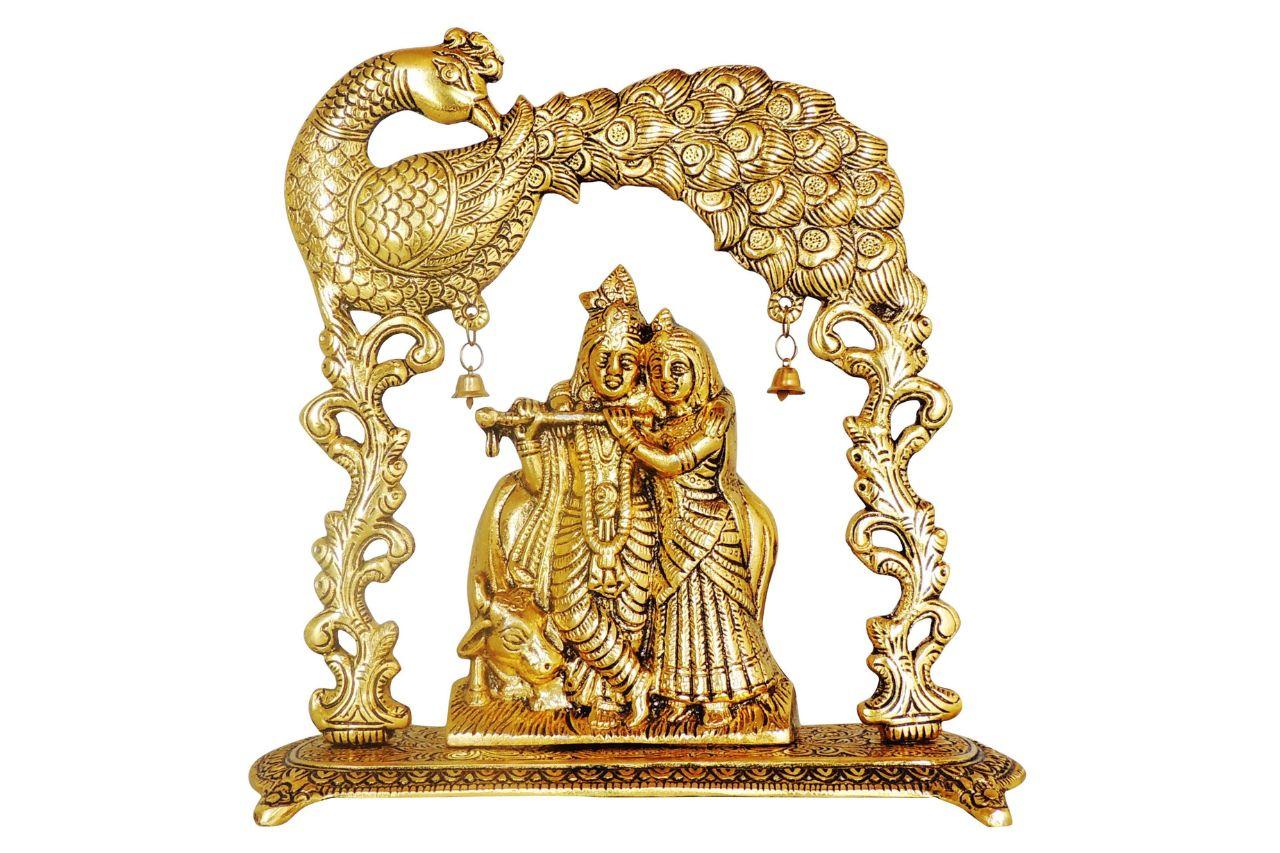 Aluminium Showpiece Radha Krishna Frame Statue