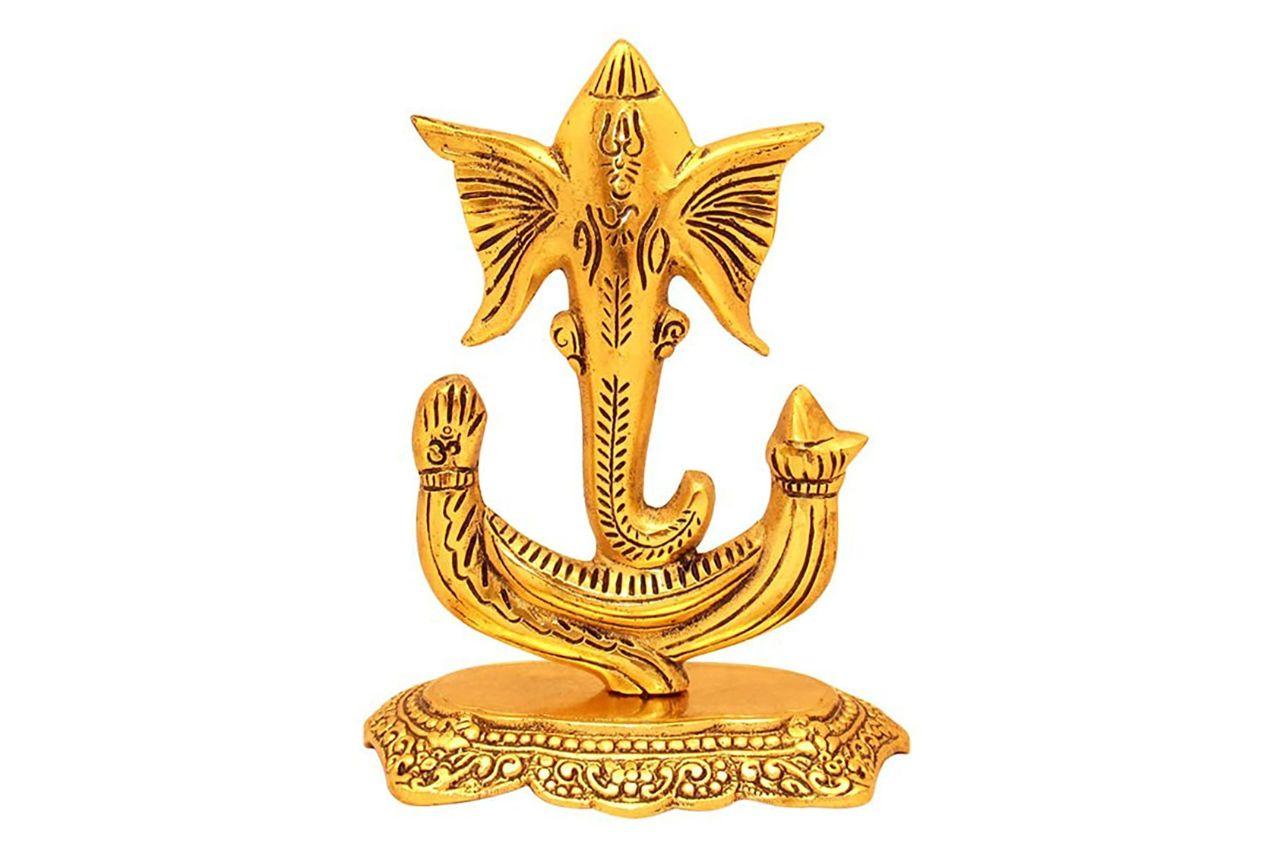 Aluminium Showpiece Trishul Ganesh Ji Statue