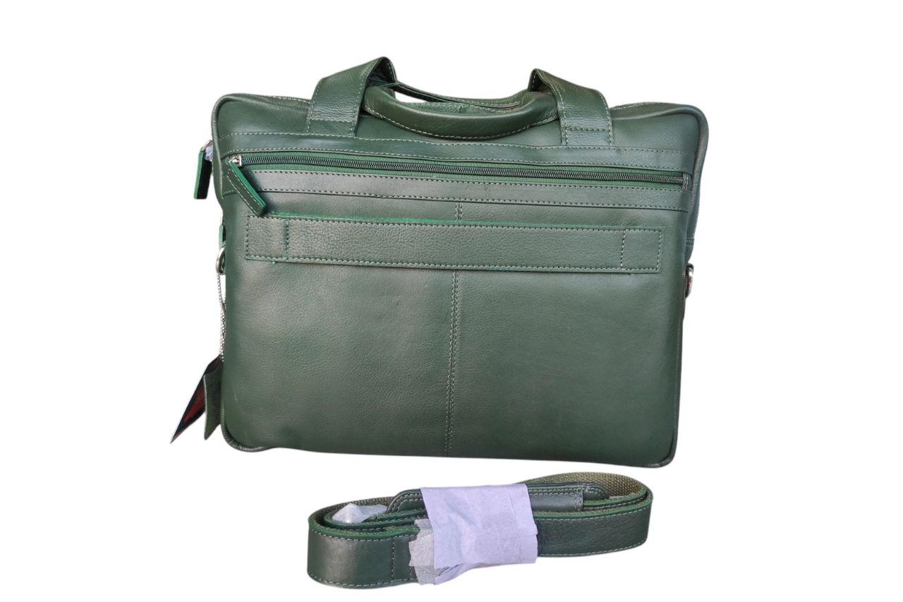 Green laptop bag