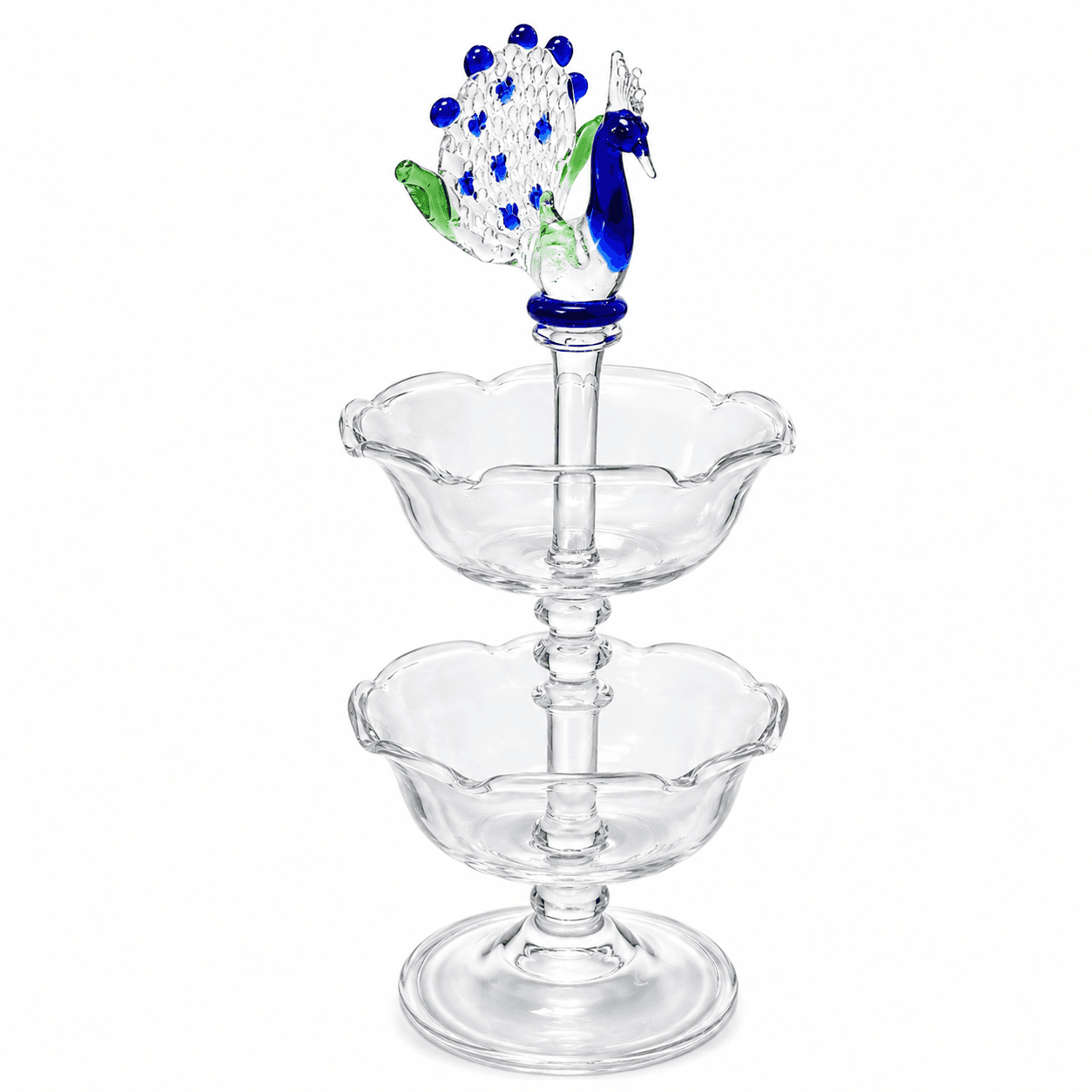 Glass Double Layer Peacock Samai