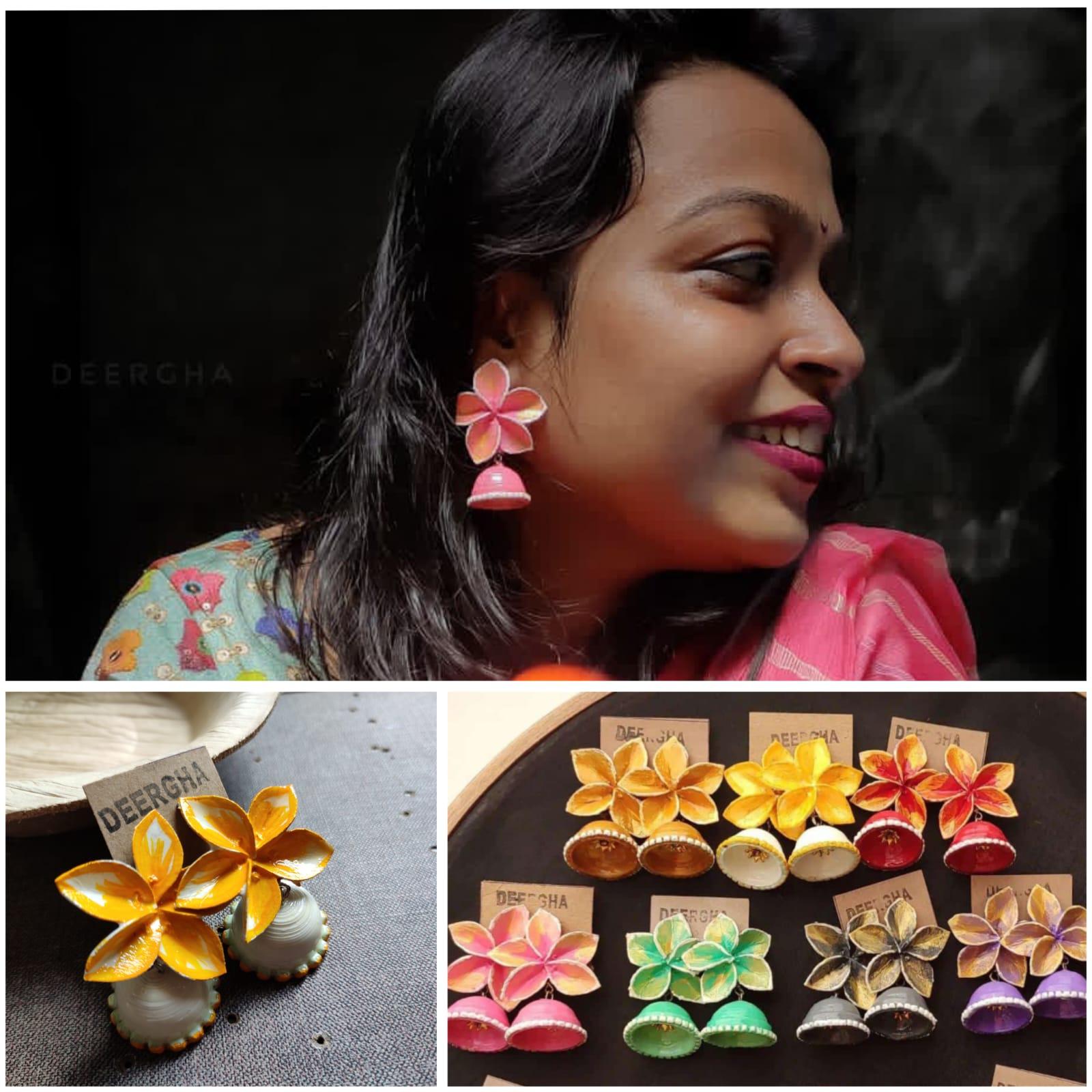 Floral Jhumka-Pooja Dalvi