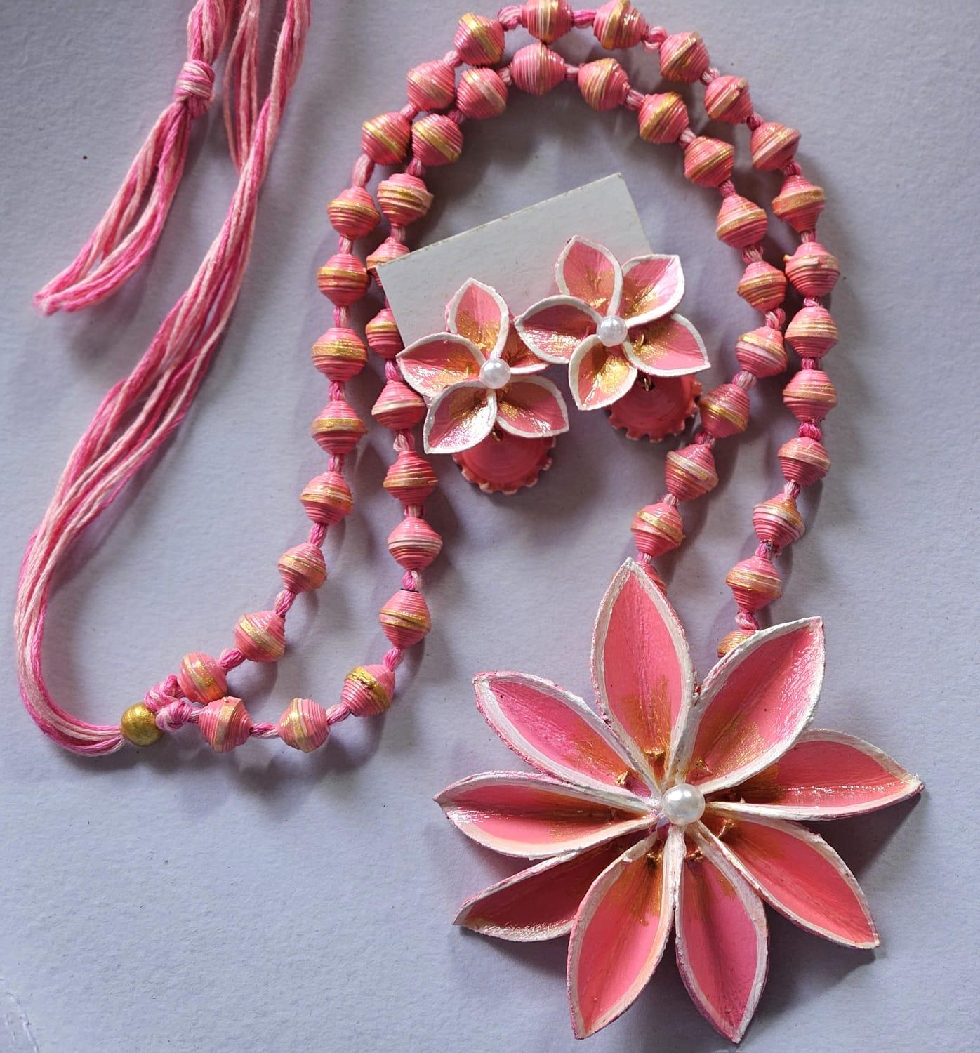 Flower Bead Necklace Set-Pooja Dalvi