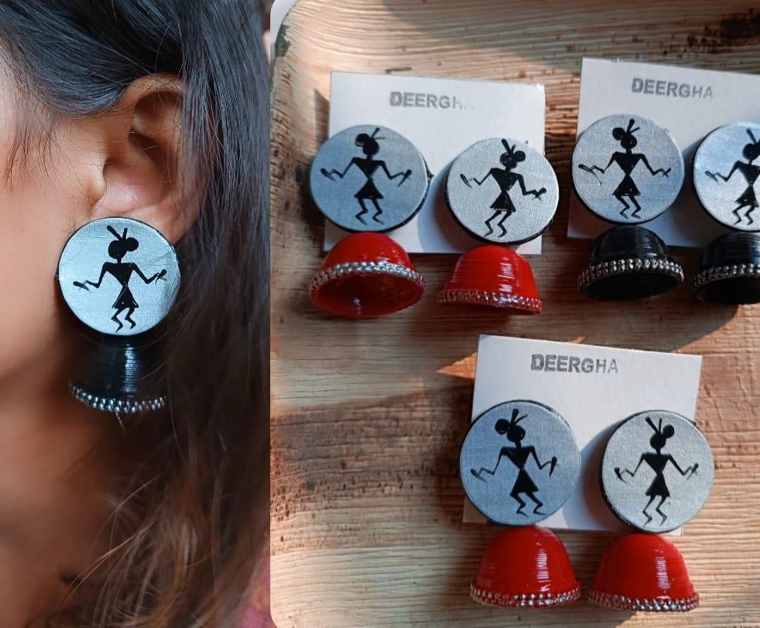 Warli Paint Jhumka-Pooja Dalvi