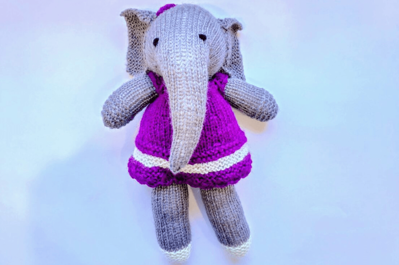 Hand Knitted Elephant