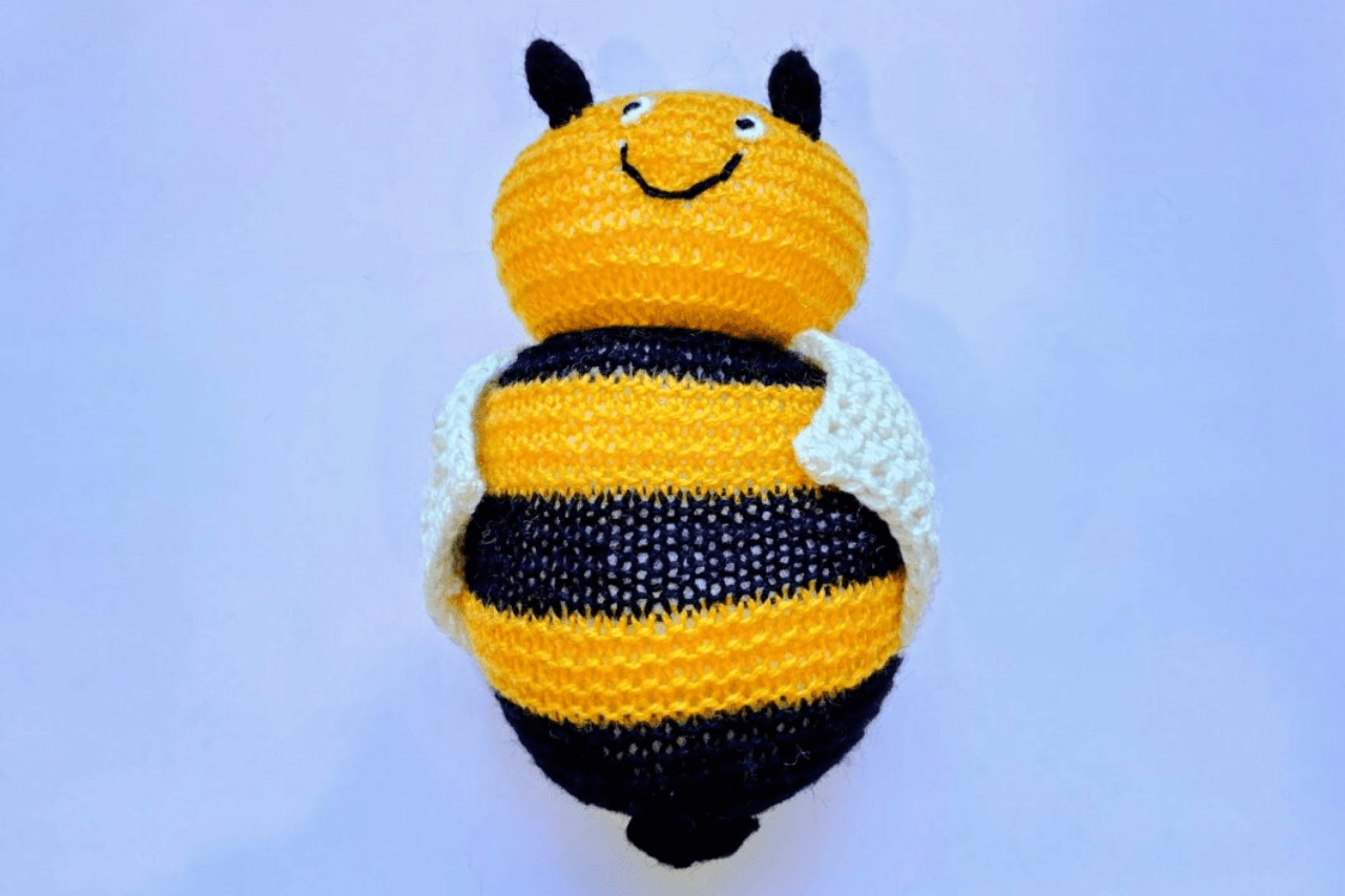 Hand Knitted Honeybee