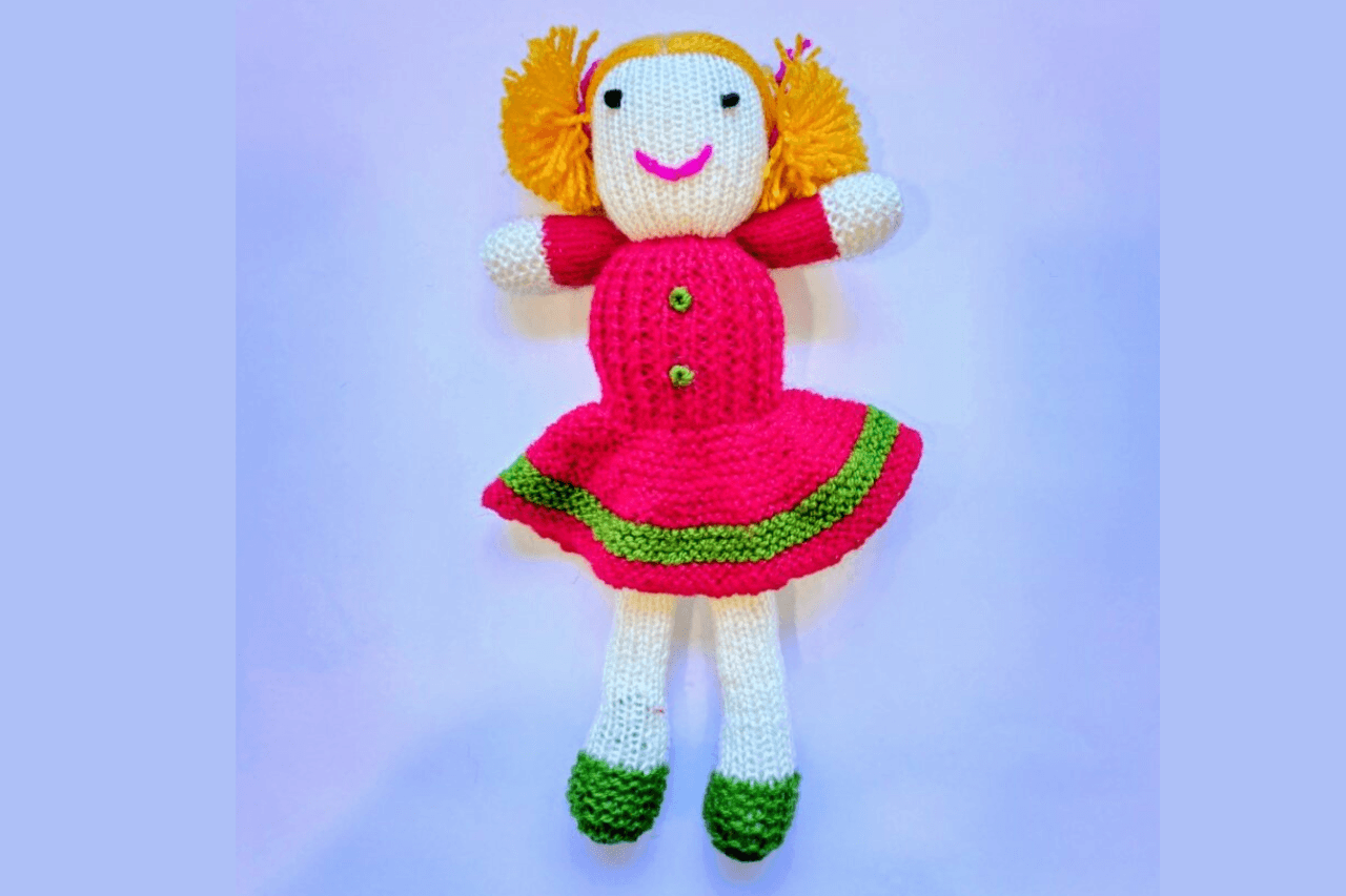 Hand Knitted Pappu Doll 