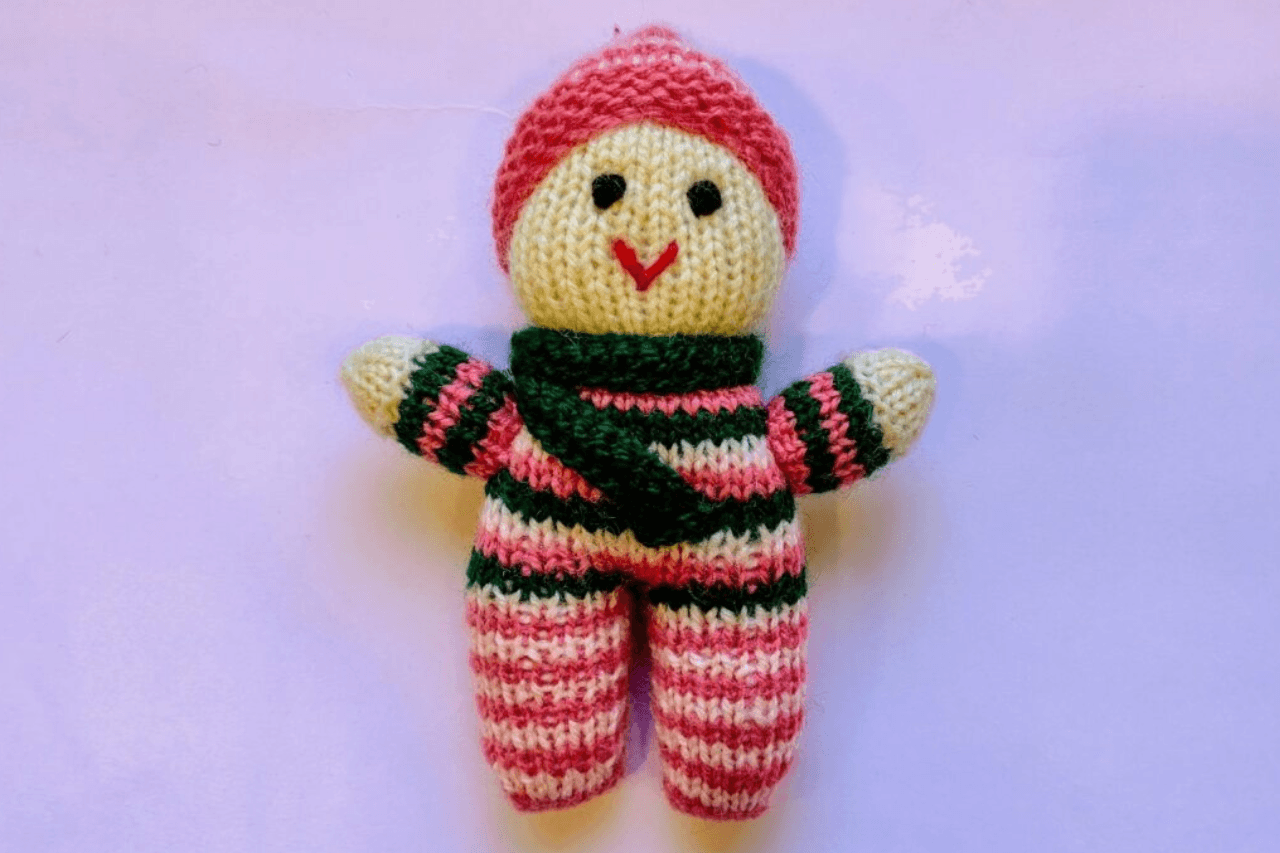 Hand Knitted Small Doll