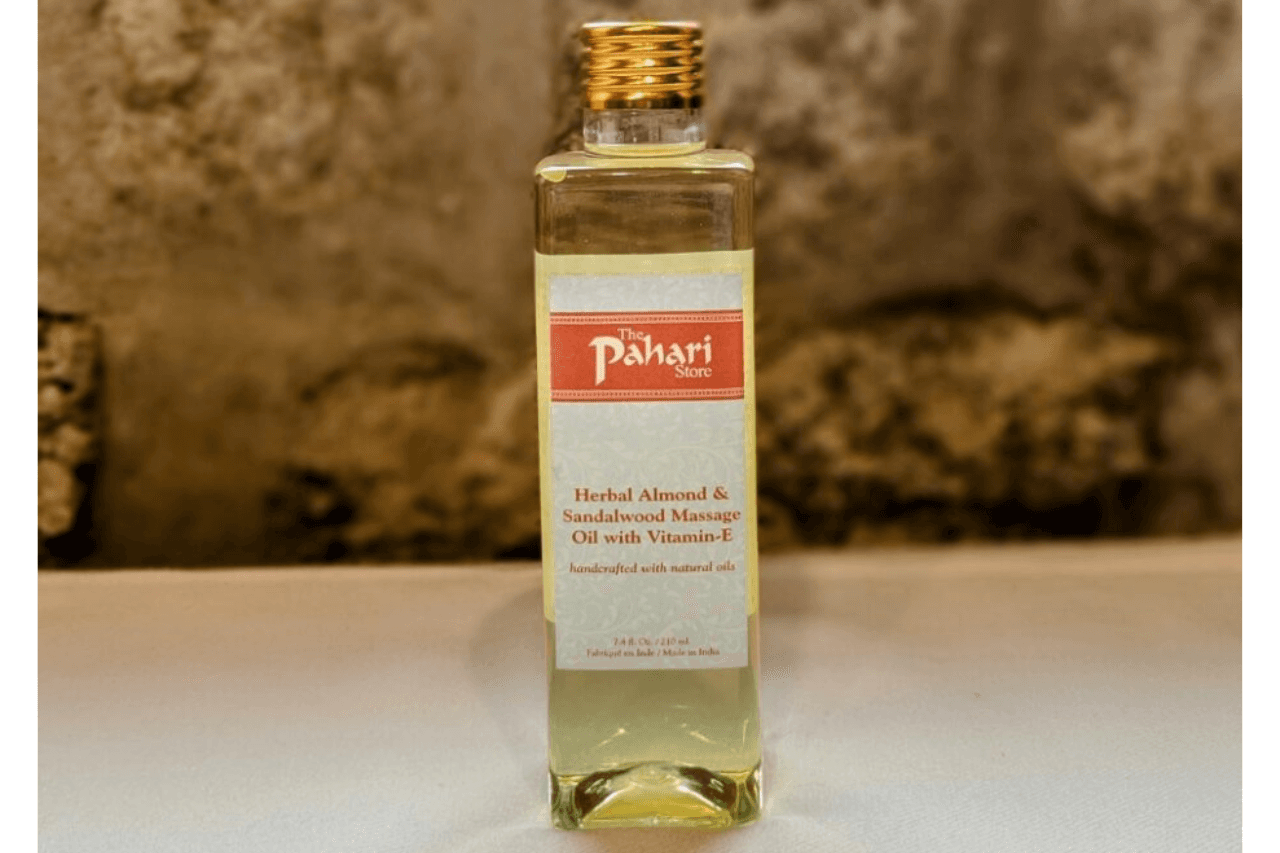 Herbal Almond & Sandalwood Body Massage Oil with Vitamin-e