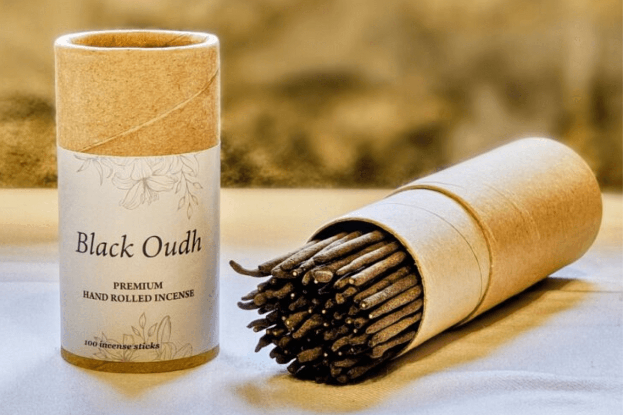 Premium Hand Rolled Incense Sticks - Black Oudh