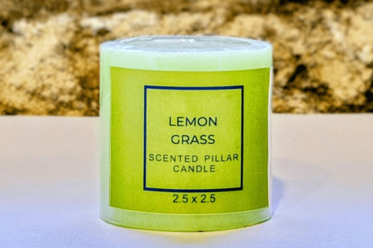 Scented Pillar Candle 2.5x2.5 - Lemongrass