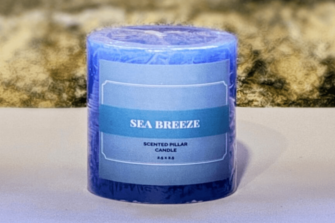 Scented Pillar Candle 2.5x2.5 - Sea Breeze