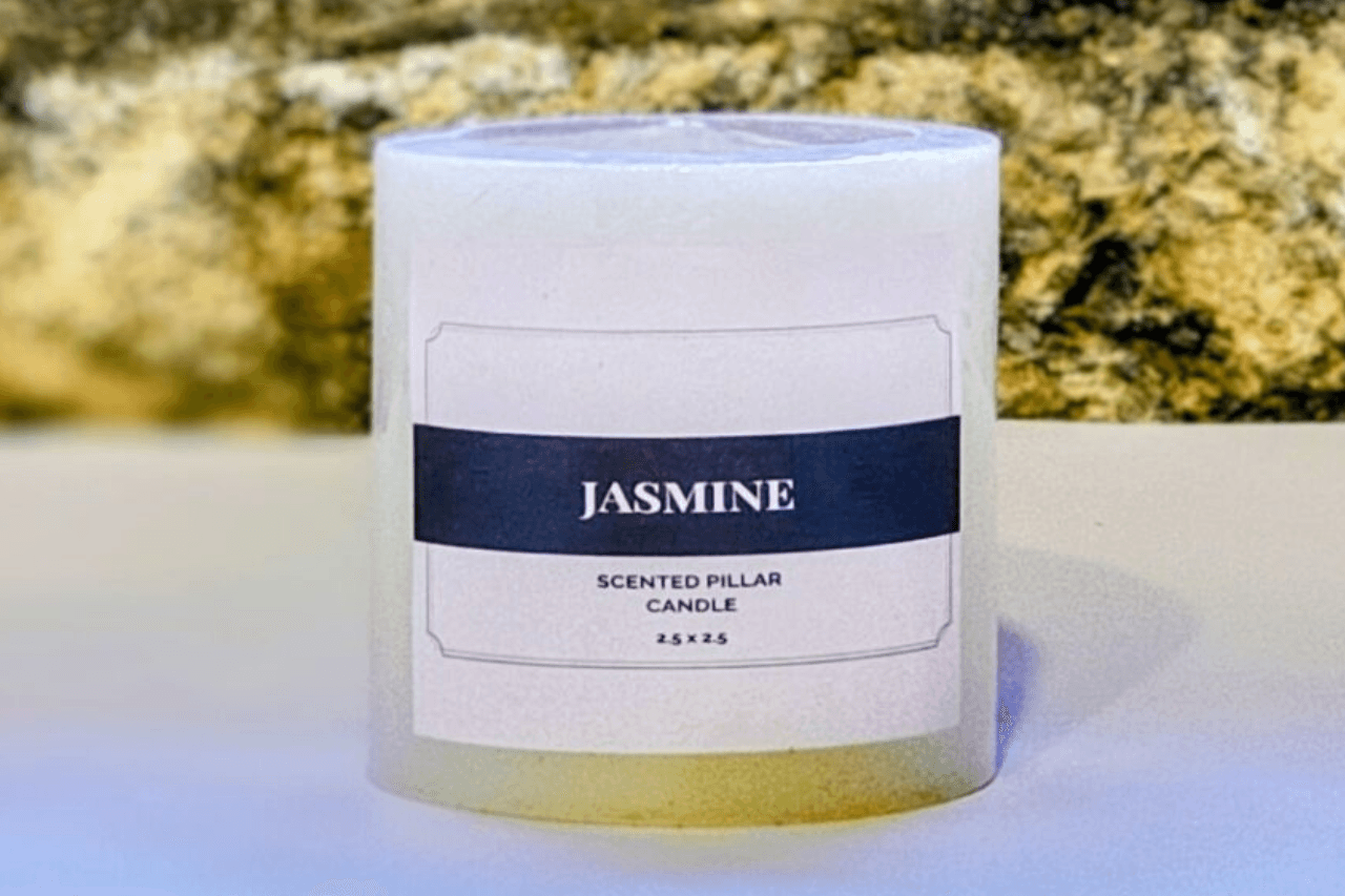 Scented Pillar Candle 2.5x2.5 - Jasmine