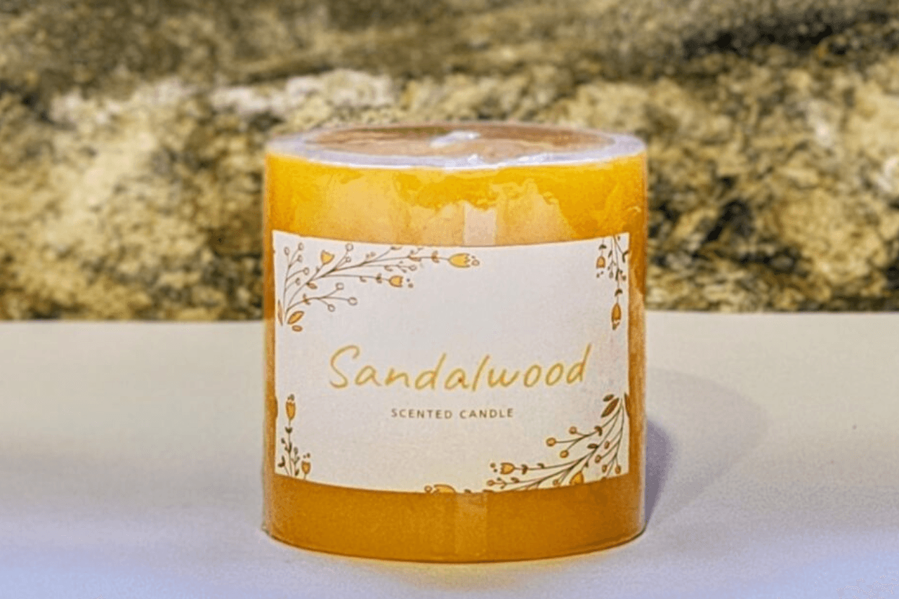 Scented Pillar Candle 2.5x2.5 - Sandalwood