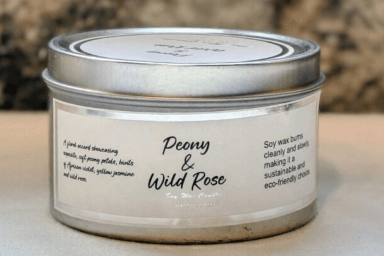 Soy Tin - Peony & Wild Rose