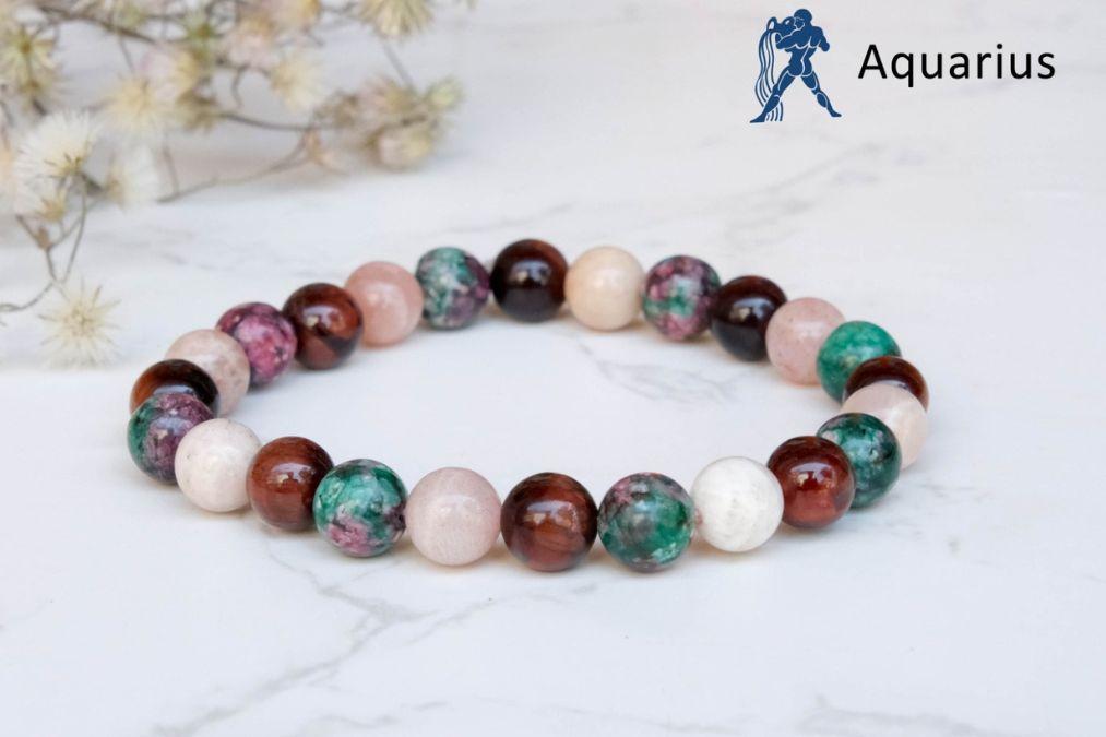 Prosperity and Abundance Bracelet, Protective Bracelet (Aquarius)