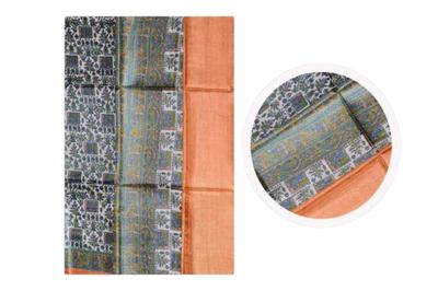 Print Fine Tussar Saree