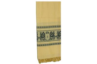 Pallu Design Wool Shawl White (2.25mtr)