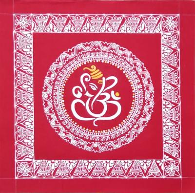 Aipanart Decoration Sri Ganesh Pith Aipan CC1212