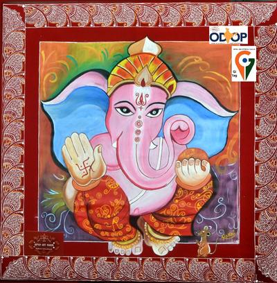 Aipanart Decorated by Sri Ganesh ji Painting / ऐपण कला श्री गणेश जी का श्रृंगार 2424