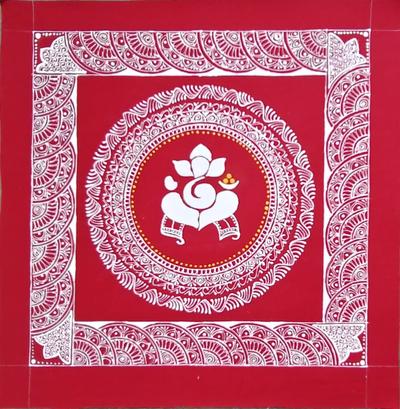 Aipanart Decoration Sri Ganesh Pith Aipan CC1212