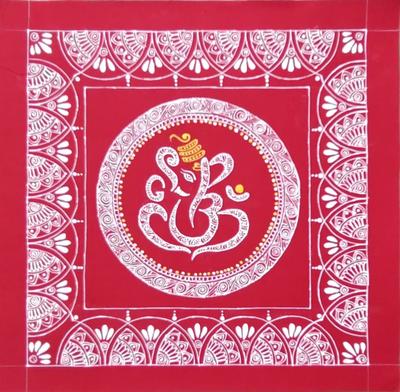 Aipanart Decoration Sri Ganesh Pith Aipan CC1212