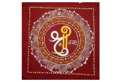 Aipanart Decoration Sri Ganesh Pith Wall Hanging / ऐपण कला सजावट श्री गणेश पीठ दीवार के लिए