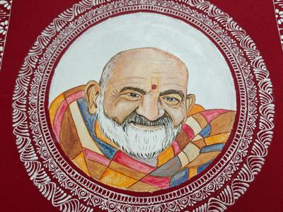 Aipanart Decoration Baba Neem Karoli Maharaj Painting 1212