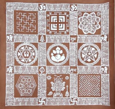 Aipanart Decorations Traditional Shubh - Ankit Aipan Collection CCGMR1818